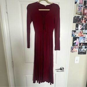 LS Lace Up Knit Midi Dress (Urban Outfitters, XS)
